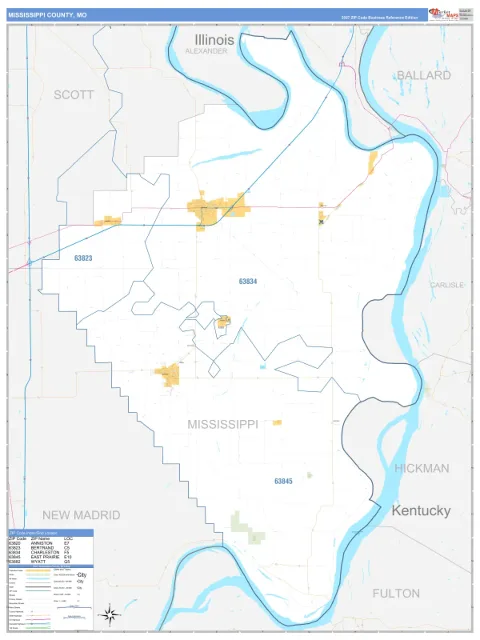Mississippi County, MO map