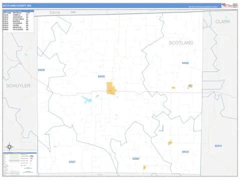 Scotland County, MO map