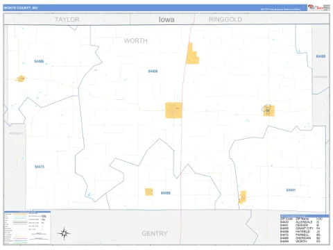 Worth County, MO map