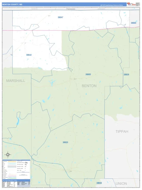 Benton County, MS map