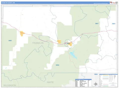 Franklin County, MS map