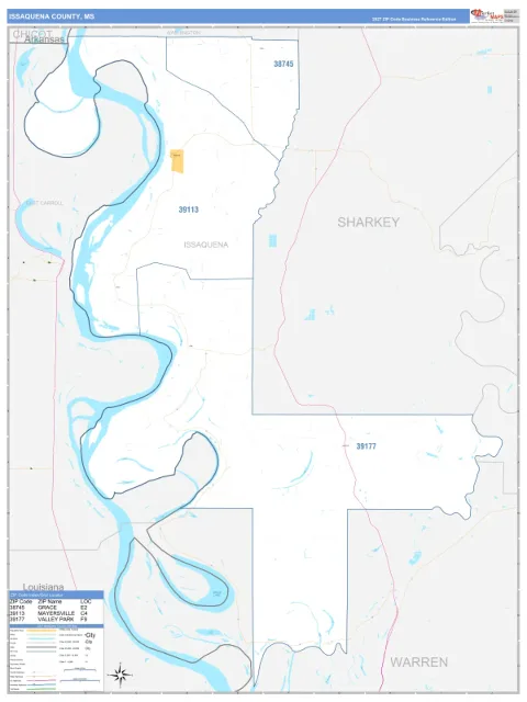 Issaquena County, MS map