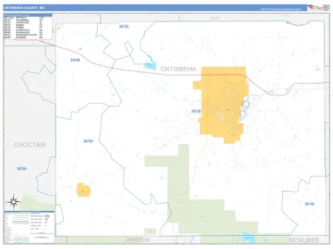 Oktibbeha County, MS map
