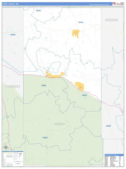 Perry County, MS map