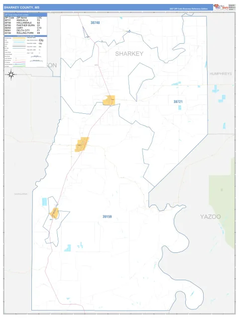 Sharkey County, MS map