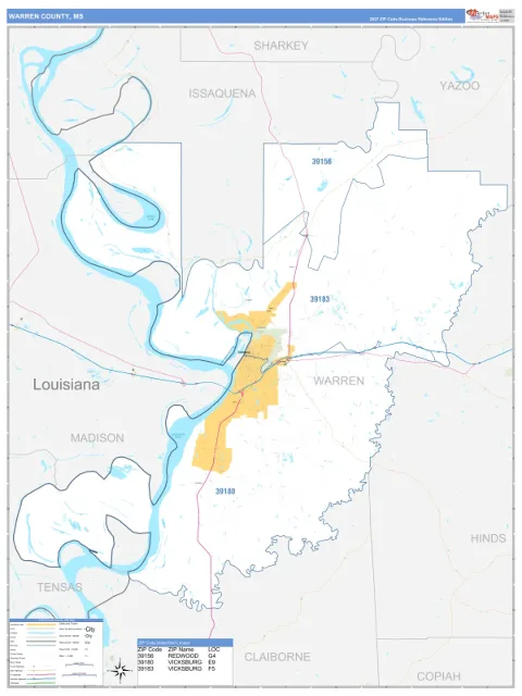 Warren County, MS map