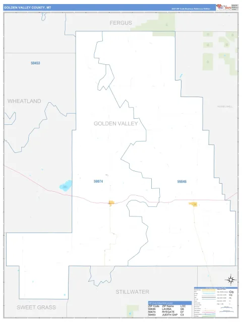 Golden Valley County, MT map