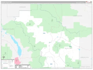 Meagher County, MT Classic style ZIP Code wall map