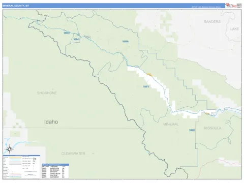 Mineral County, MT map