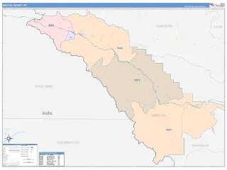 Mineral County, MT ColorCast style ZIP Code wall map