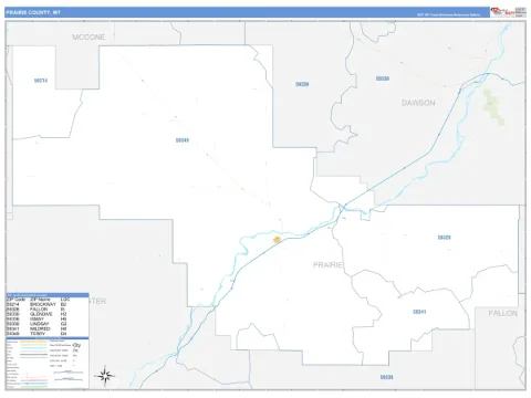 Prairie County, MT map
