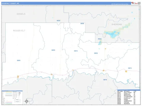 Roosevelt County, MT map