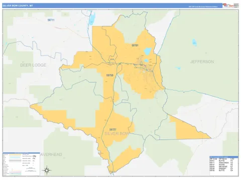 Silver Bow County, MT map