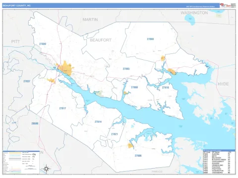 Beaufort County, NC map
