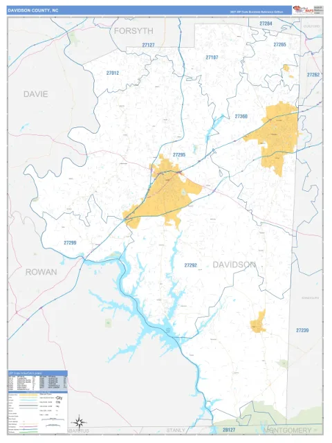 Davidson County, NC map