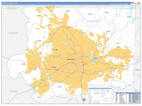 Forsyth County, NC map