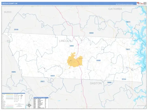 Lincoln County, NC map