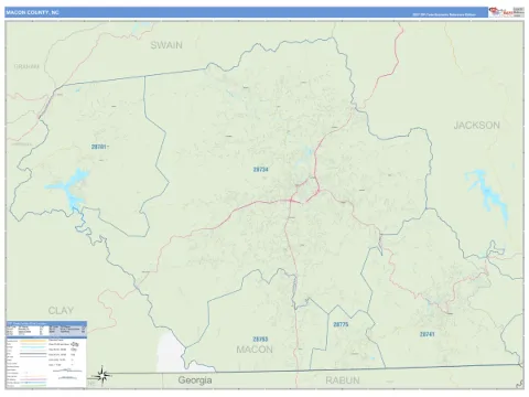 Macon County, NC map