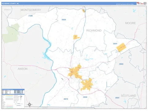 Richmond County, NC map