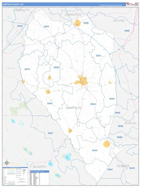 Sampson County, NC map