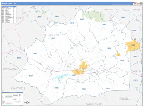 Wilkes County, NC map
