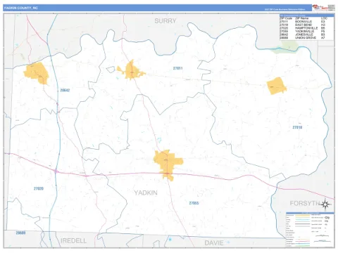 Yadkin County, NC map