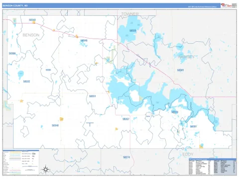 Benson County, ND map