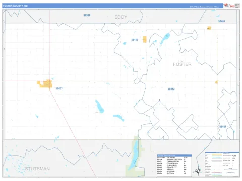Foster County, ND map
