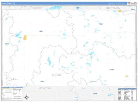 Logan County, ND map