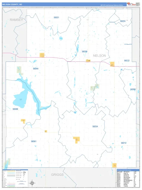 Nelson County, ND map