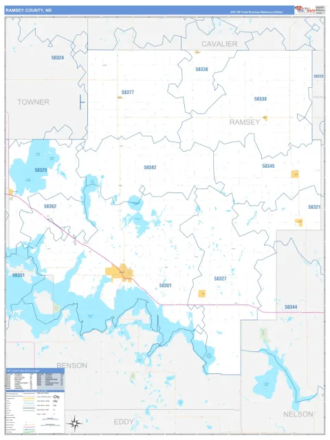 Ramsey County, ND map