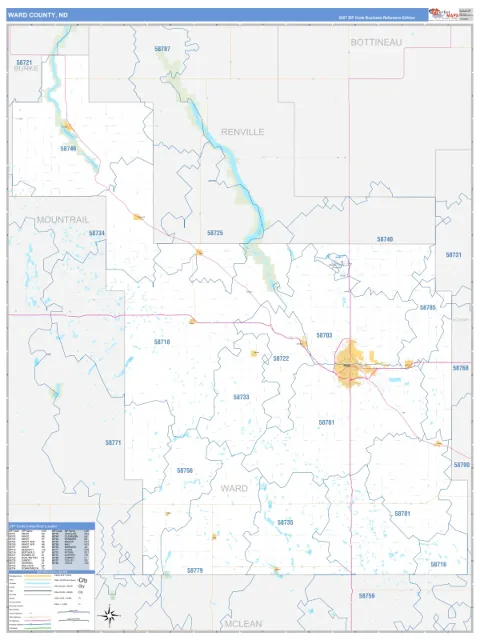 Ward County, ND map