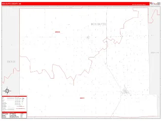 Box Butte County, NE RedLine style ZIP Code wall map
