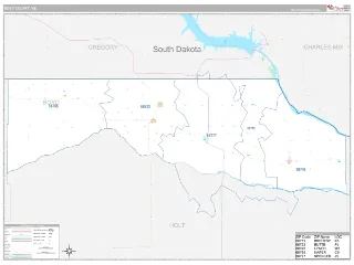 Boyd County, NE Classic style ZIP Code wall map