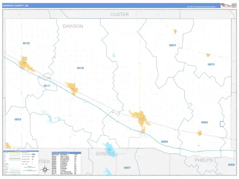 Dawson County, NE map