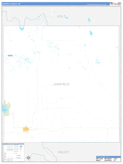 Garfield County, NE map