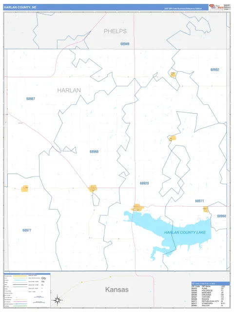 Harlan County, NE map