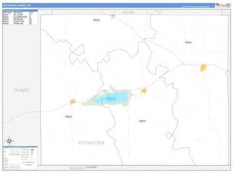 Hitchcock County, NE map