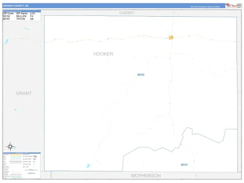 Hooker County, NE map