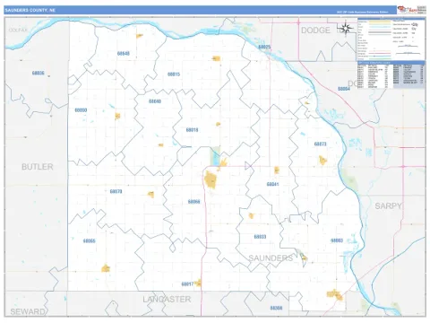Saunders County, NE map