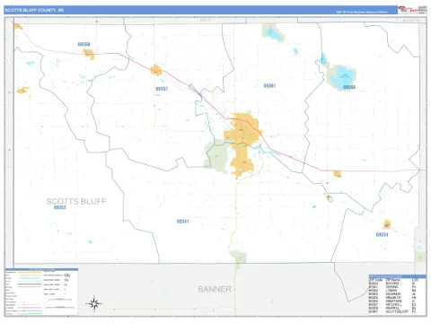 Scotts Bluff County, NE map