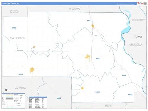 Thurston County, NE map