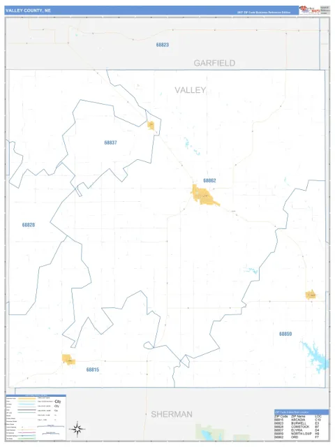 Valley County, NE map