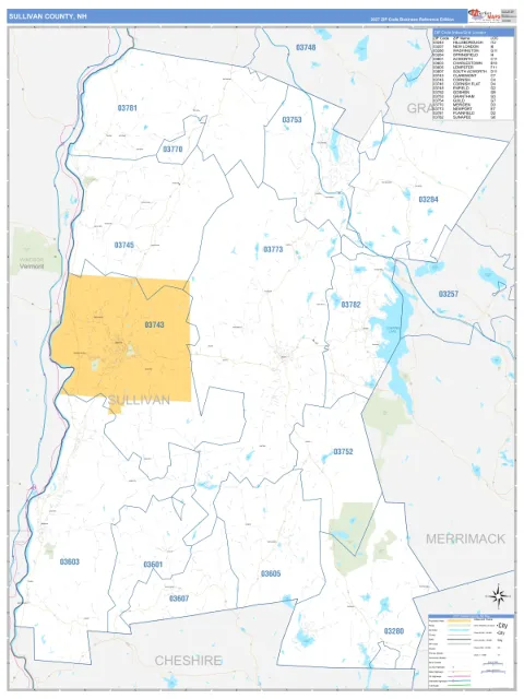 Sullivan County, NH map