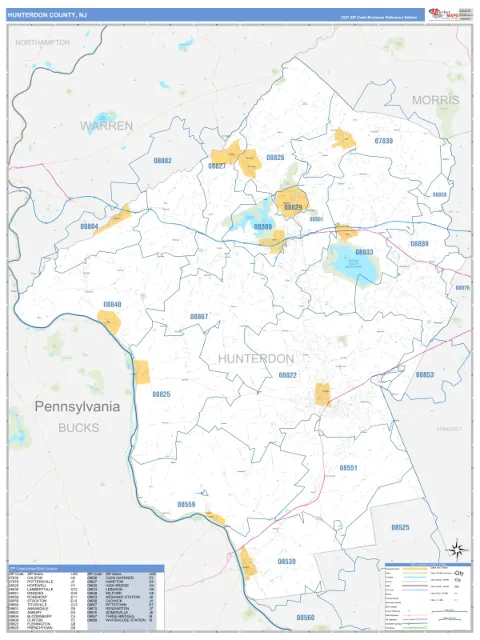 Hunterdon County, NJ map