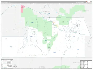 Cibola County, NM Classic style ZIP Code wall map