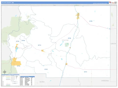 Colfax County, NM map