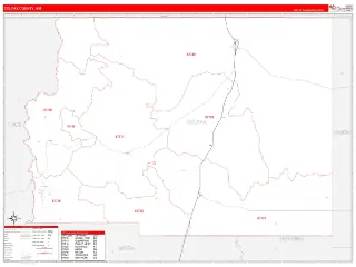 Colfax County, NM RedLine style ZIP Code wall map