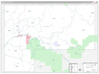 McKinley County, NM Classic style ZIP Code wall map