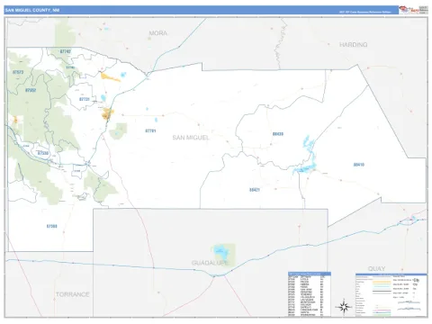San Miguel County, NM map